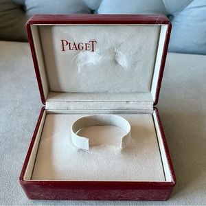PIAGET Burgundy Leather Watch Box 6x4.30x2.50 inches